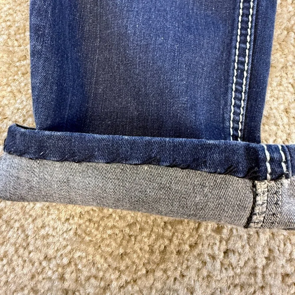 MISS ME Jeans EASY SKINNY JE5735ESR 27 Embellished Stretch HEMMED 31X26 F701